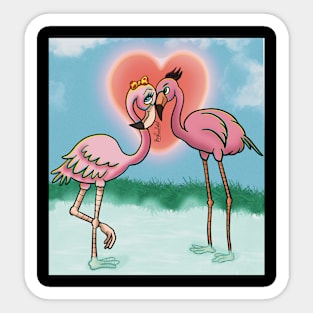 Flamingo Love Sticker